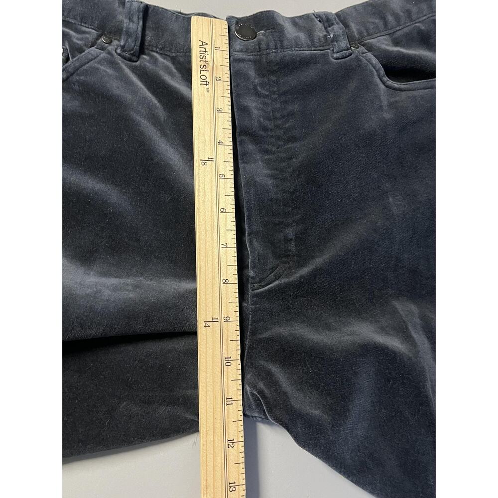 Lauren Jeans Co Jeans Womens 14 Dark Gray Velvet High Rise Straight Leg Stretch - Picture 7 of 8